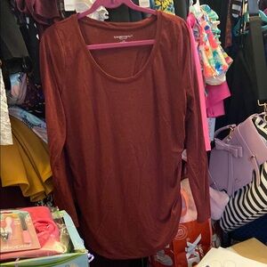 Burgundy Long Sleeve Maternity